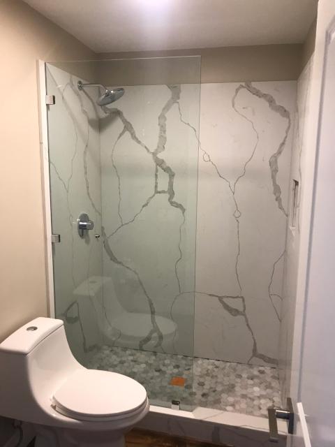 Fixed panel with clamps